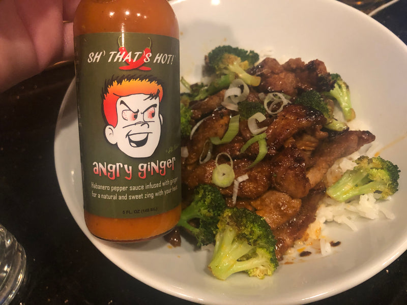 Angry Ginger Korean Pork with Rice